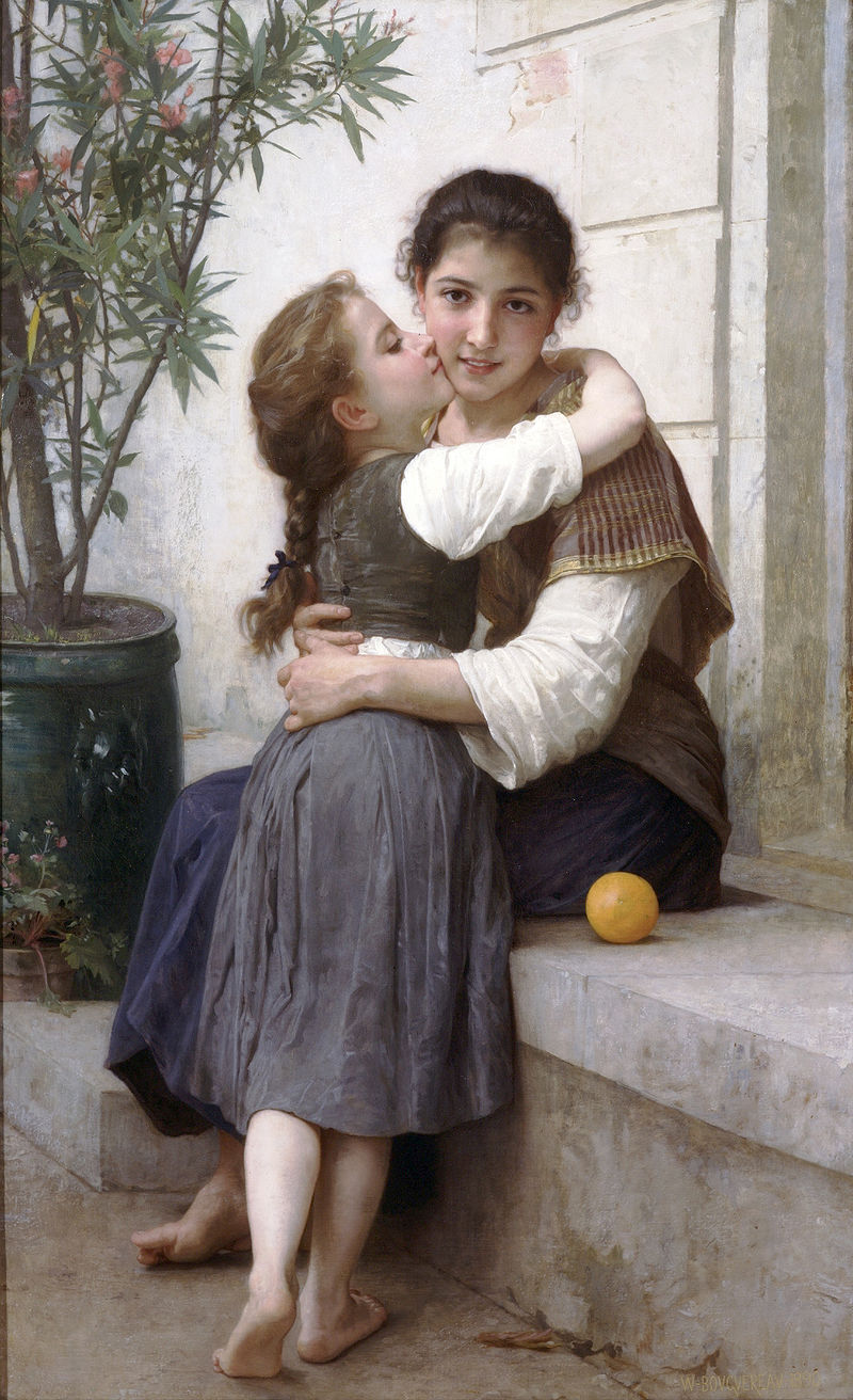 William-Adolphe Bouguereau "A Little Coaxing" (1890)