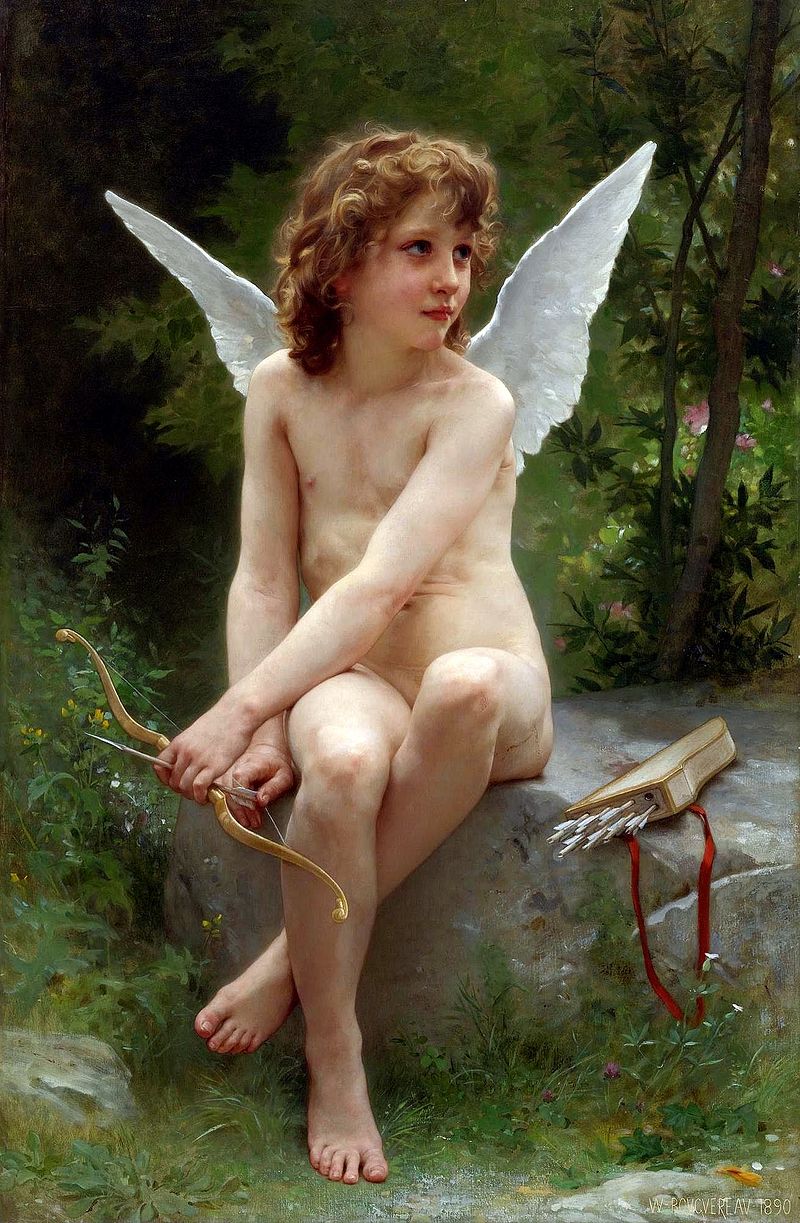 William-Adolphe Bouguereau "Love on the Lookout" (1890)