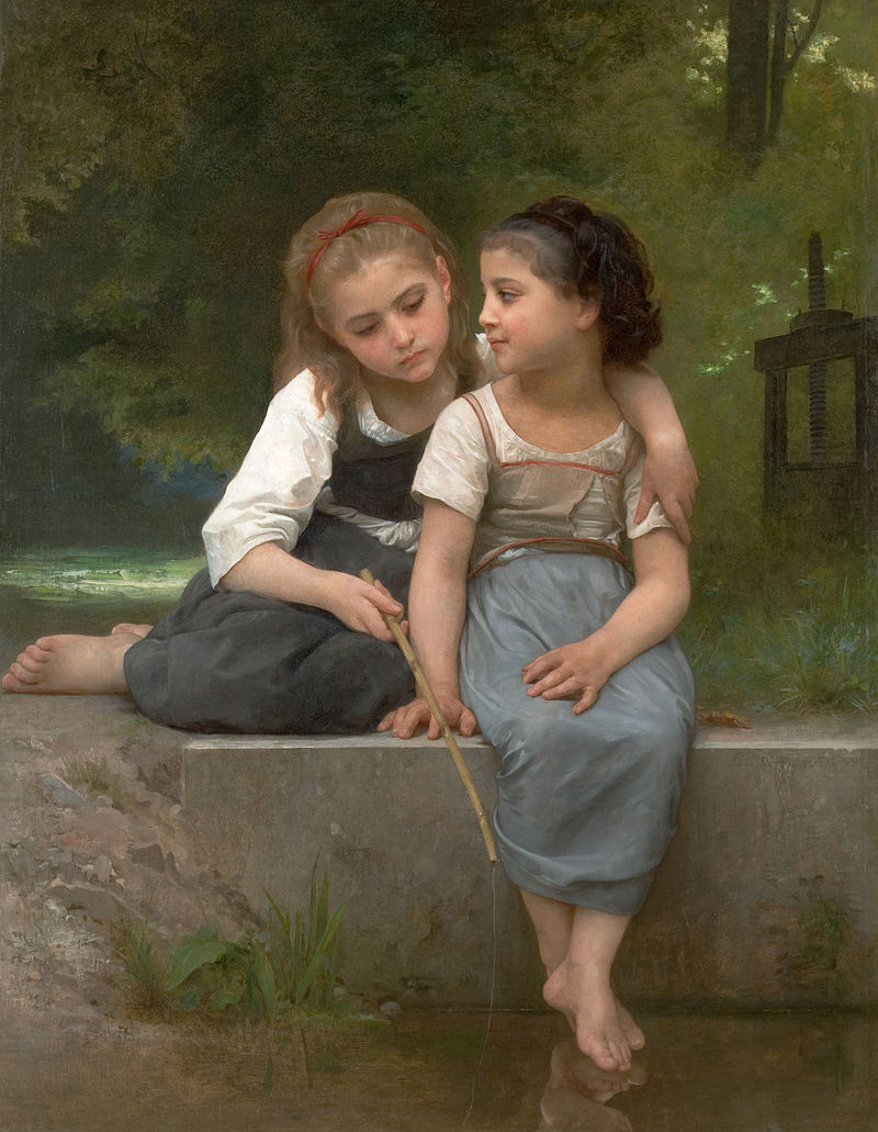 William-Adolphe Bouguereau "Pêche pour les grenouilles"