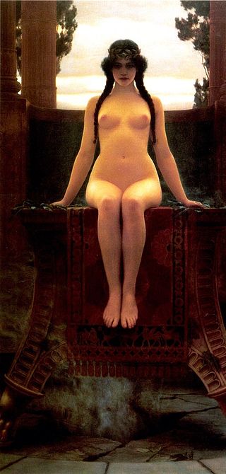 John William Godward "L'Oracle de Delphes" (1899)