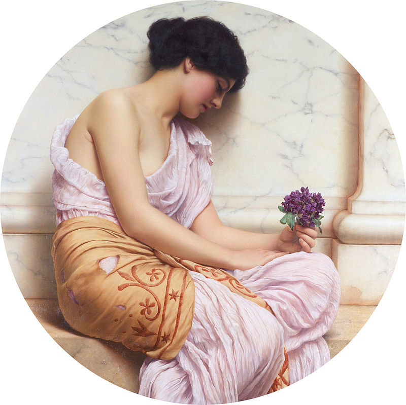 John William Godward "Violets, Sweet Violets"