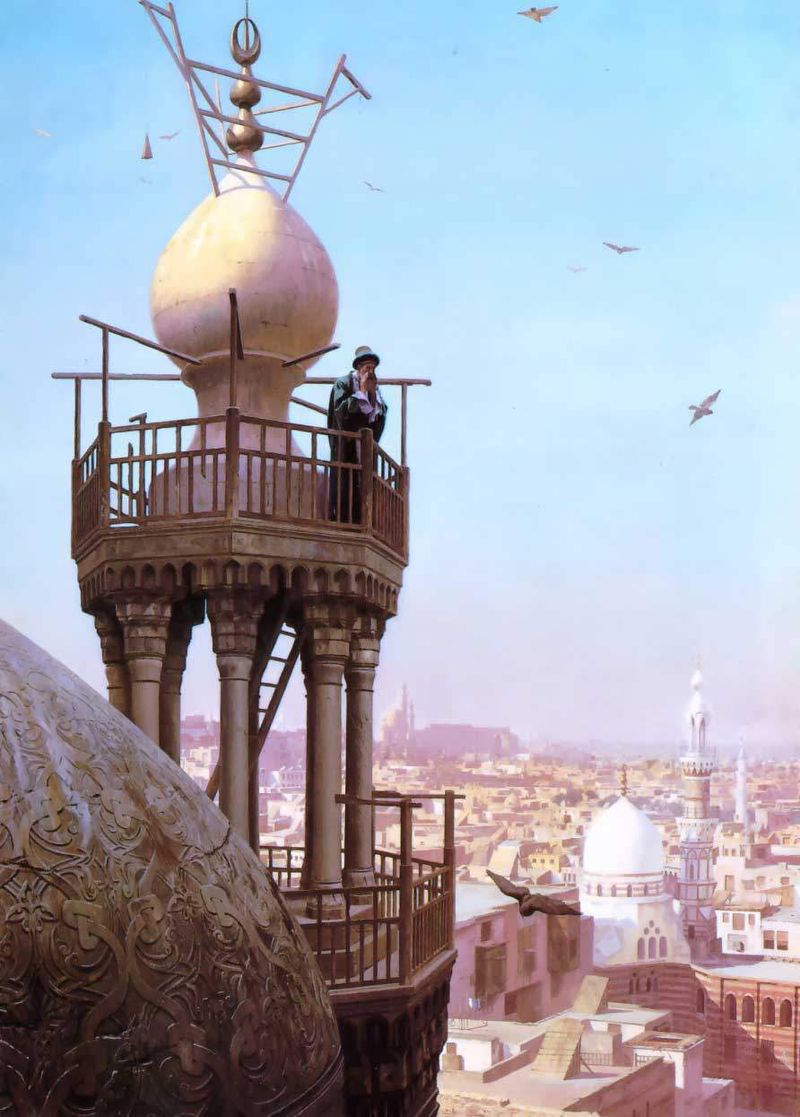 Jean-Léon Gérôme "Muezzin Calling from the Top of a Minaret"