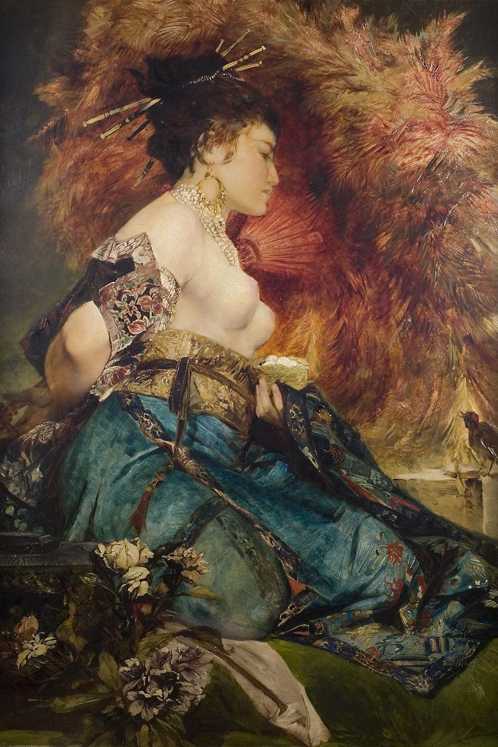 Hans Makart "Japanese Kimono"