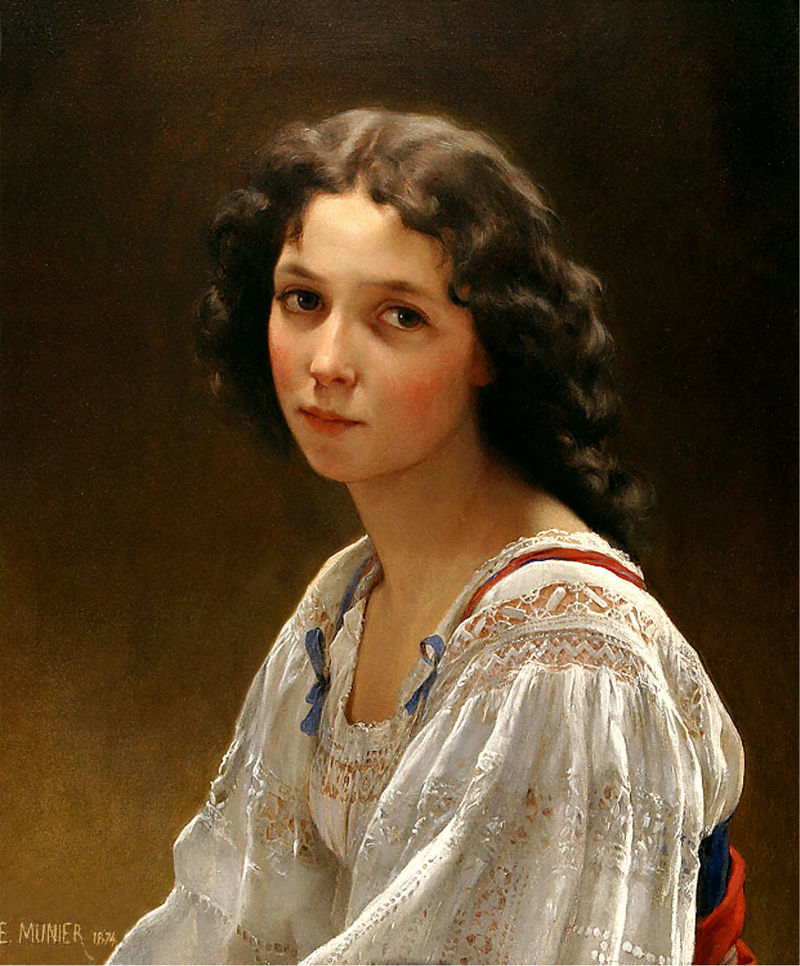 Émile Munier "Head of a Young Girl"