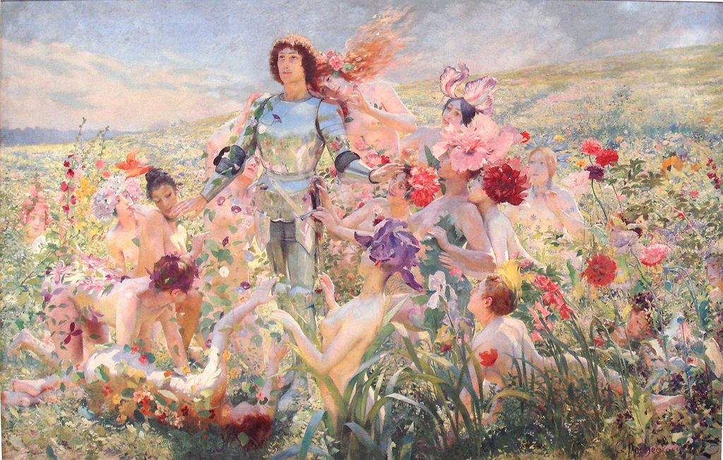 Georges Rochegrosse "Le Chevalier aux Fleurs" (1894)