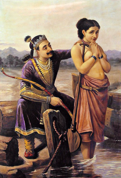 Raja Ravi Varma "Shantanu and Satyavati"